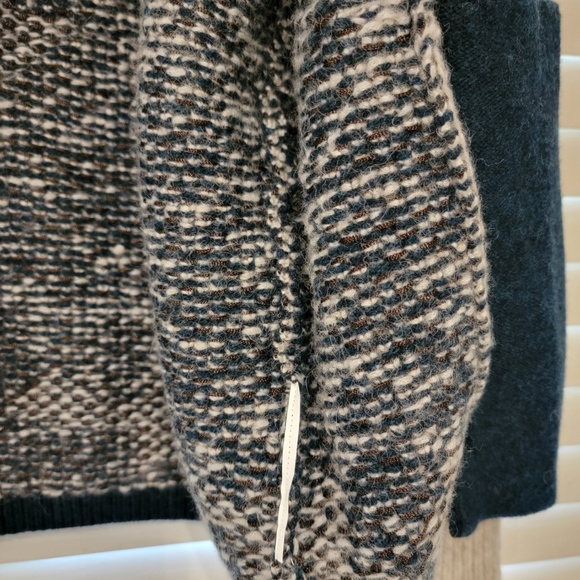 Banana Republic Shawl Collar Cardigan Medium Wool Blue Grey Thick Knit NWOT NEW - Picture 8 of 8